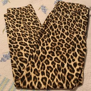 High waisted cheetah print pants